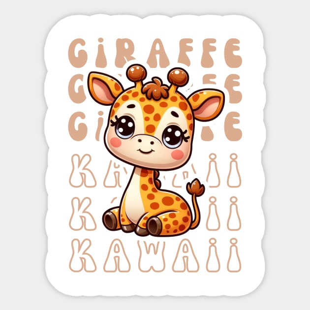 Kawaii Giraffe Sticker by TranquilAsana